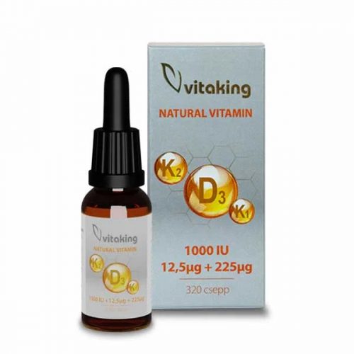  Vitaking D3+K2+K1 vitamin csepp MCT olajjal 10ml (160 adag) 