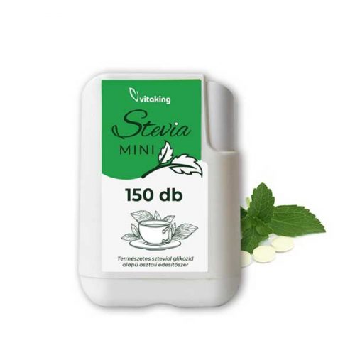 Vitaking Stevia tabletta 150db (mellékízmentes)