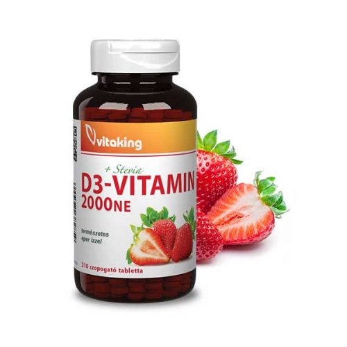 Vitaking D3-vitamin 2000NE Epres (210 szopogató tab)