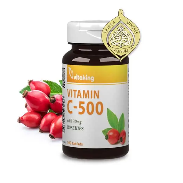 C-vitamin 500 mg + 30 mg csipkebogyó (100db)