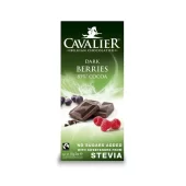Belga étcsokoládé bogyós gyümölcs darabokkal 85g (Cavalier)