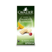 Belga fehércsokoládé málna és mangó darabokkal 85g (Cavalier)